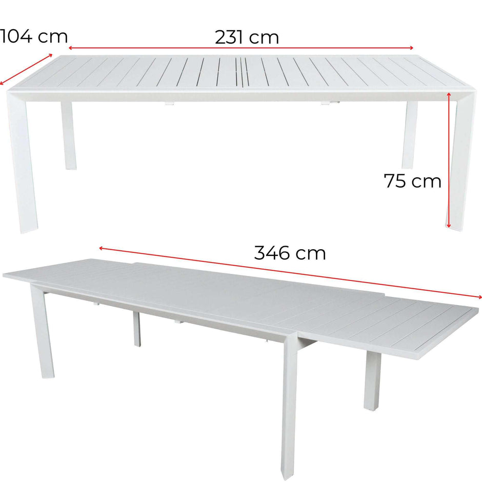 white outdoor dining set table and chairs