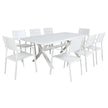 white outdoor dining set