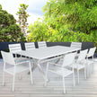 white outdoor dining set