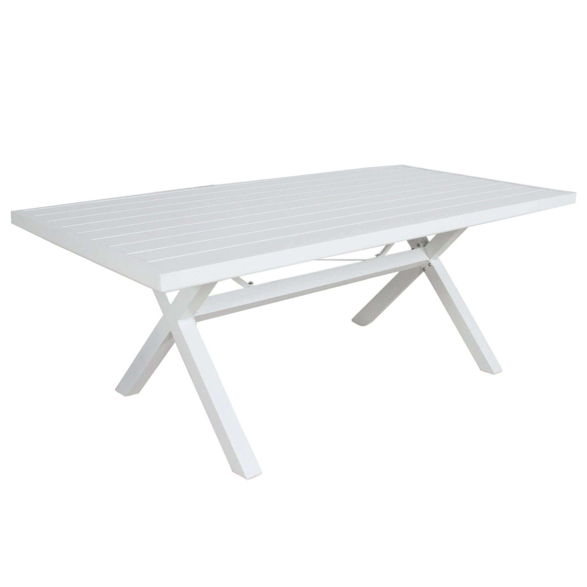 Percy 9pc Aluminium Frame Outdoor Trestle Dining Table Set With Chairs