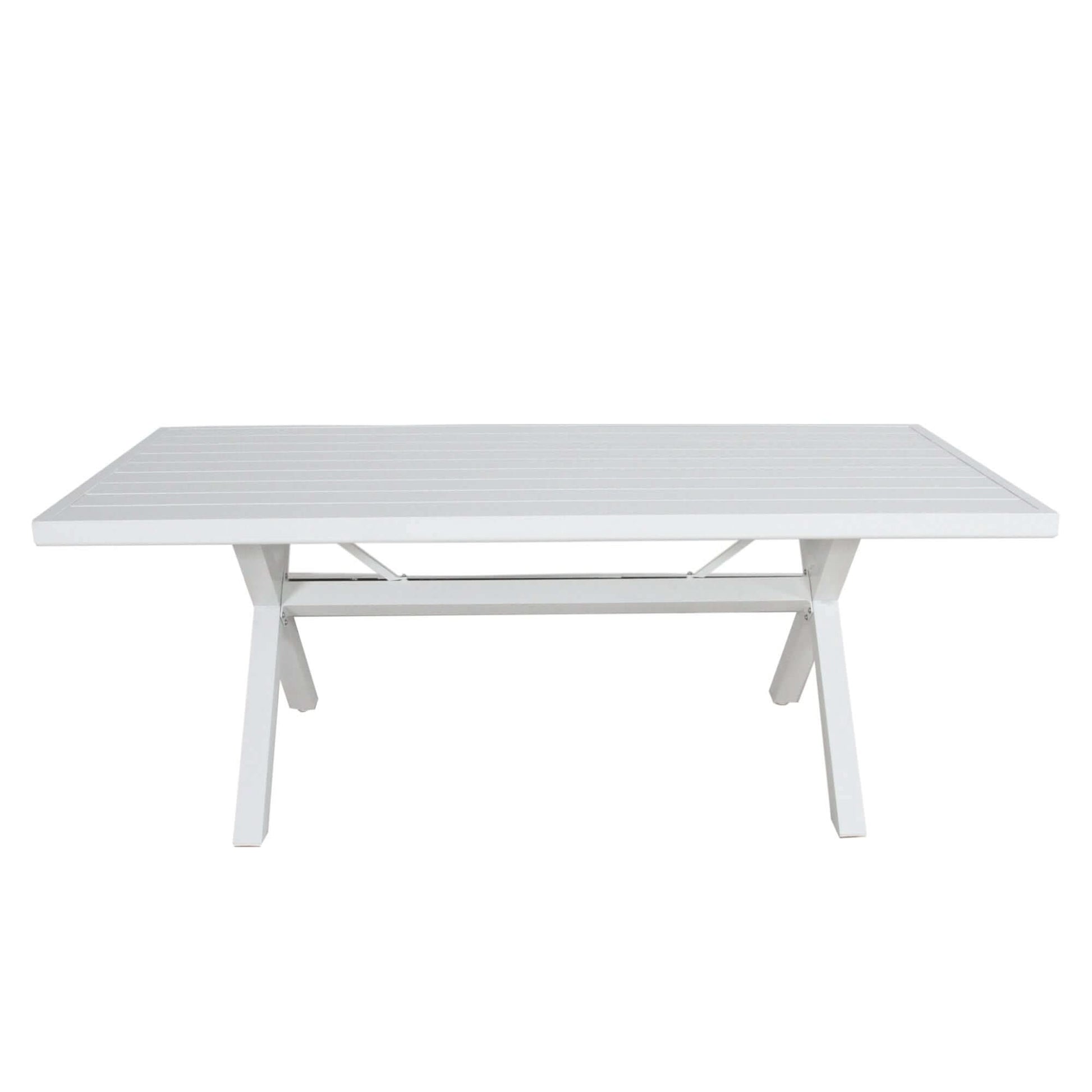 Percy 9pc Aluminium Frame Outdoor Trestle Dining Table Set With Chairs