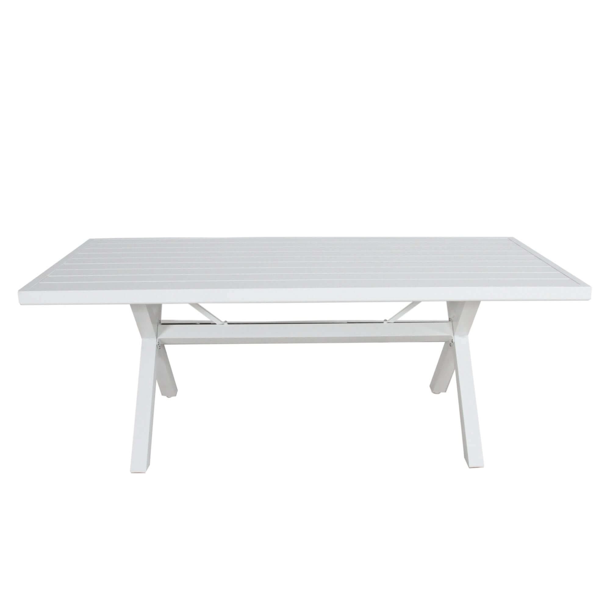 Percy 9pc Aluminium Frame Outdoor Trestle Dining Table Set With Chairs