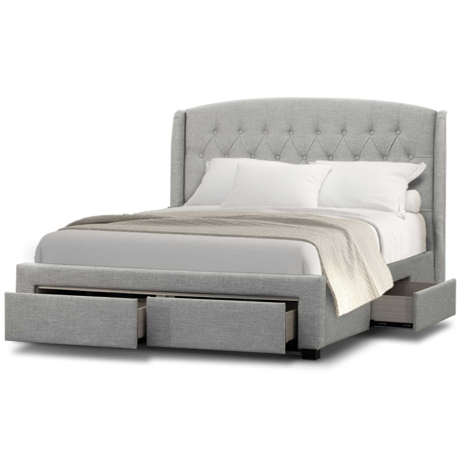 Honeydew Double Size Bed Frame Timber Mattress Base With Storage Drawe