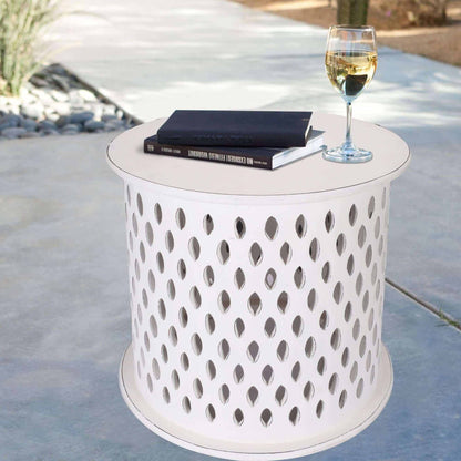 white round side table