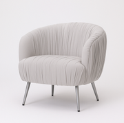 Interior Ave - Vespa Pleated Velvet Accent Chair – Pearl Grey
