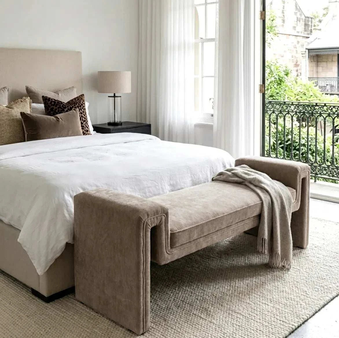 Interior Ave - Solace Textured Bench - Natural Taupe