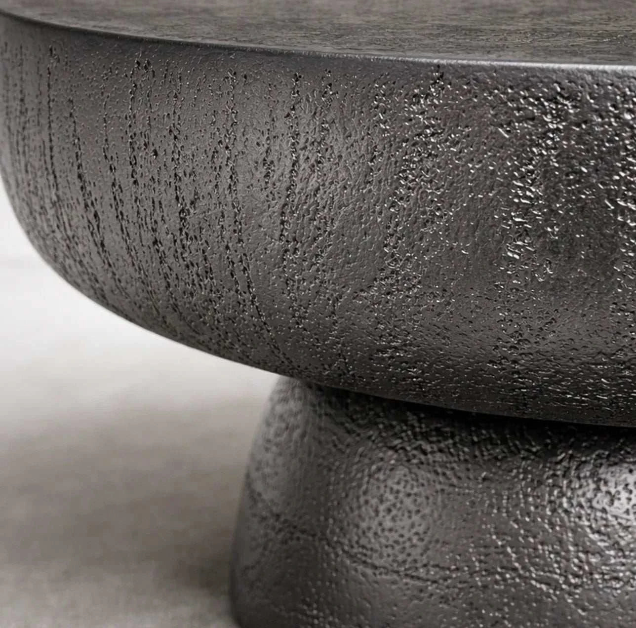 Interior Ave - Korra Sculptural Black Stone Coffee Table