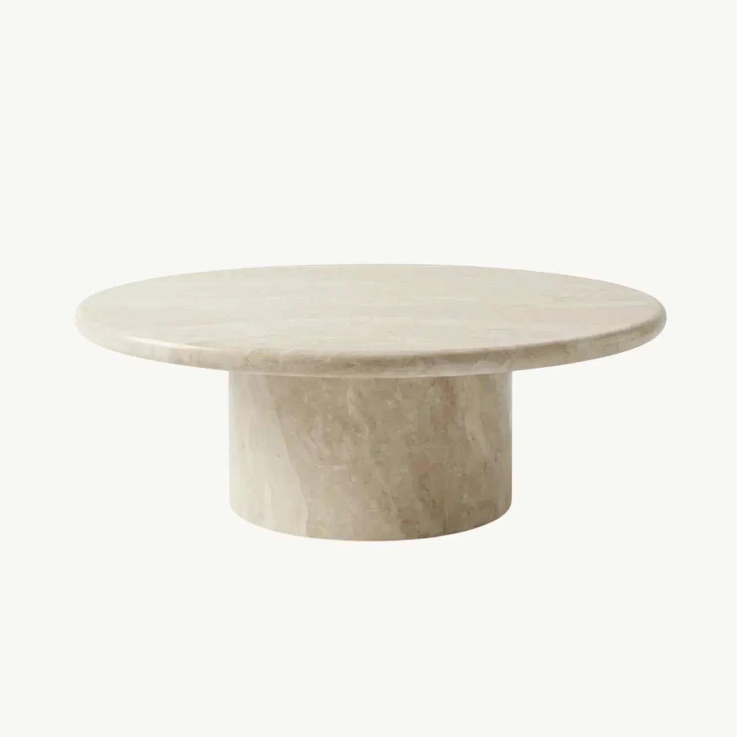 Interior Ave - Nobu Round Sculptural Stone Coffee Table - Natural Stone 100cm