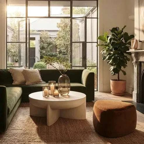 Interior Ave - Zelda Sculptural Stone Coffee Table - Sand Textured Finish