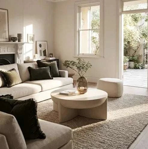 Interior Ave - Zelda Sculptural Stone Coffee Table - Sand Textured Finish