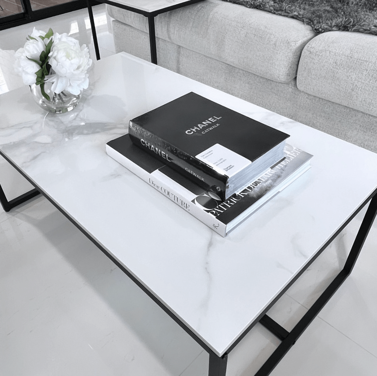 Interior Ave - Monaco Marble Rectangle Coffee Table - White