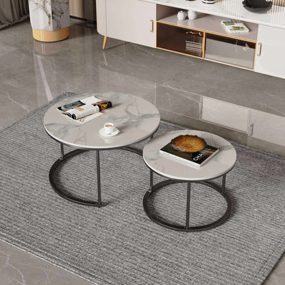 Interior Ave - Executive Stone Nested Coffee Table Set - White