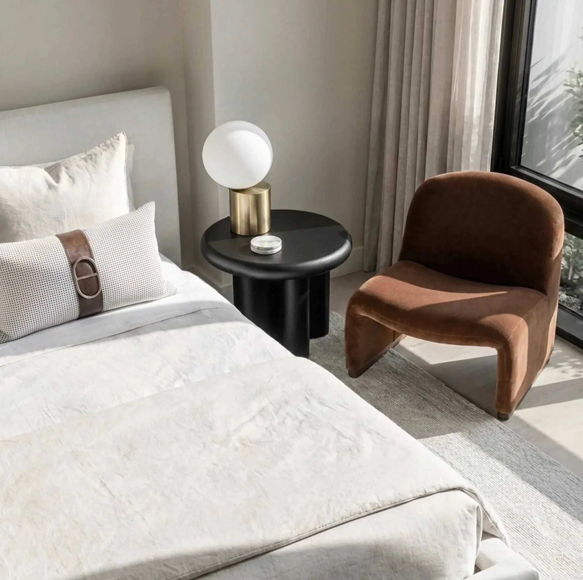 Interior Ave - Haven Curved Armchair - Chestnut