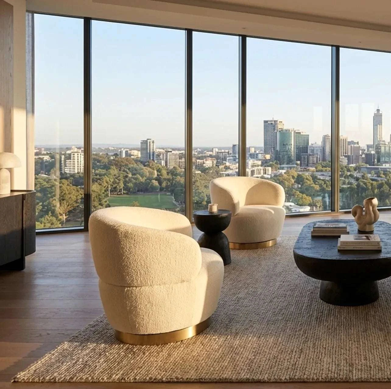 Interior Ave - Luna Swivel Armchair - Vanilla Oat