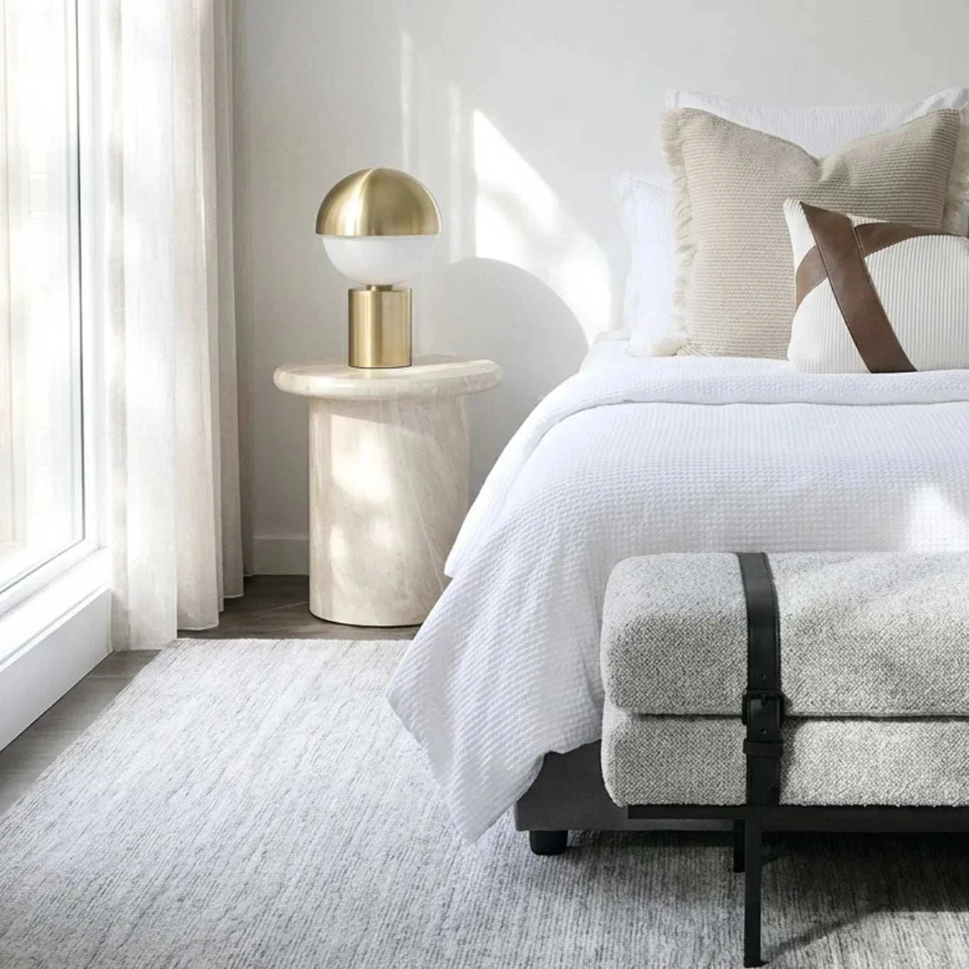 Interior Ave - Nobu Sculptural Stone Side Table - Matte Natural Stone