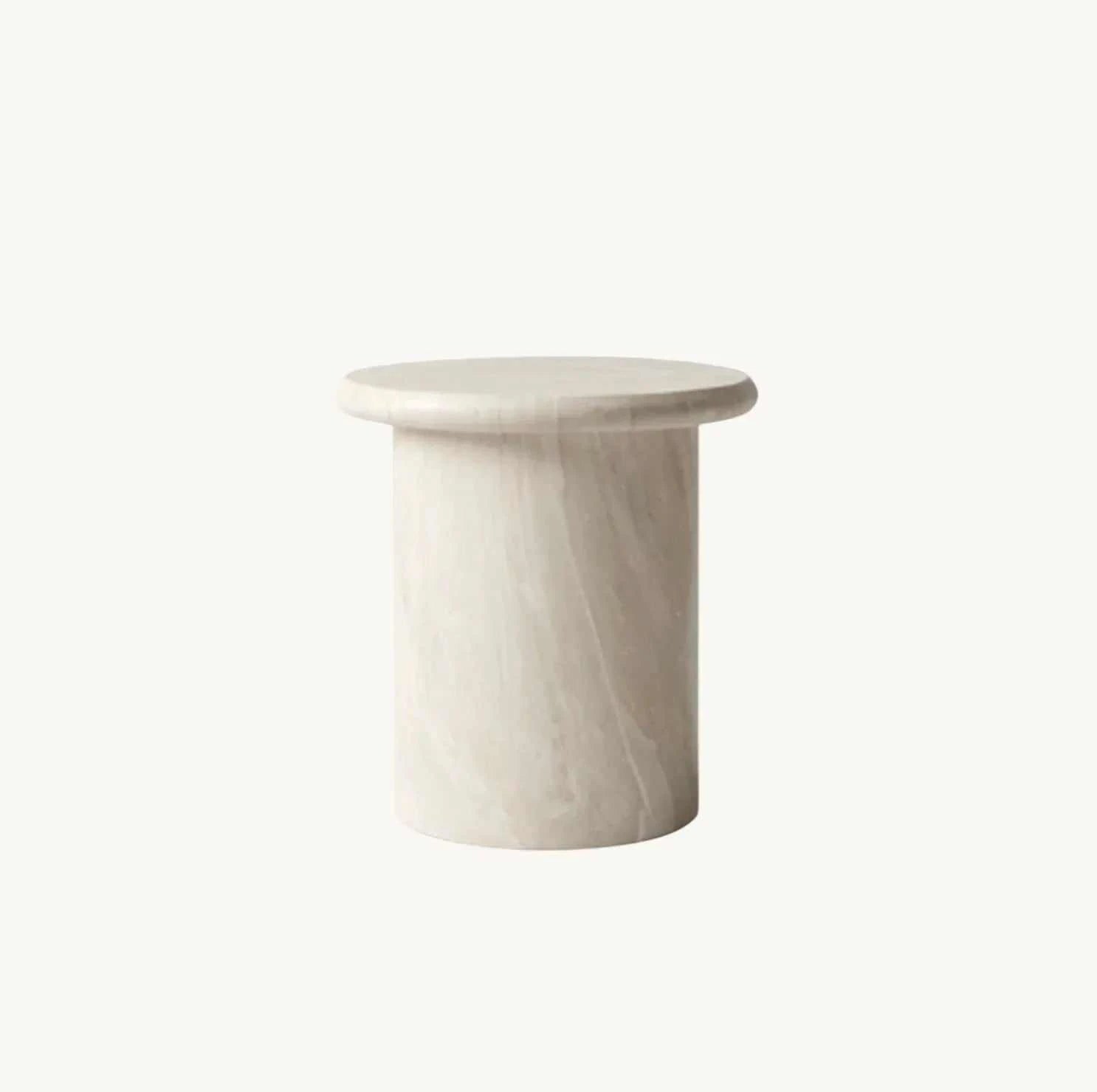 Interior Ave - Nobu Sculptural Stone Side Table - Matte Natural Stone