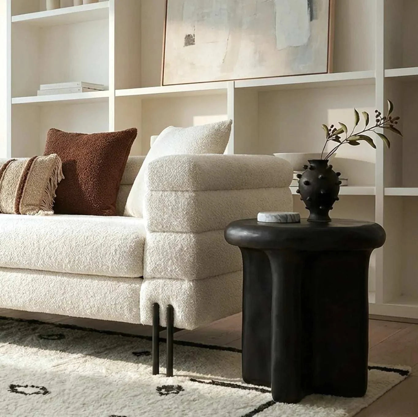Interior Ave - Santorini Black Stone Side Table