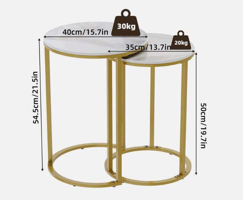 Interior Ave - Deva Gold Nested Side Table Set