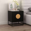 black fluted bedside table