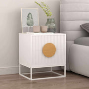 Belmonte Fluted White Bedside Table