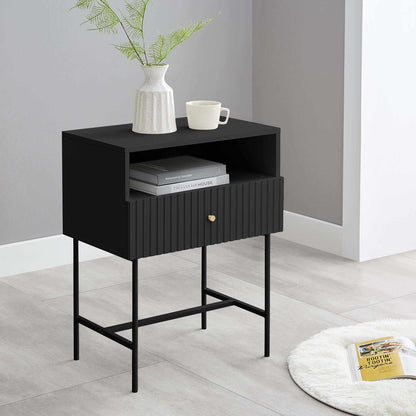 fluted nightstand