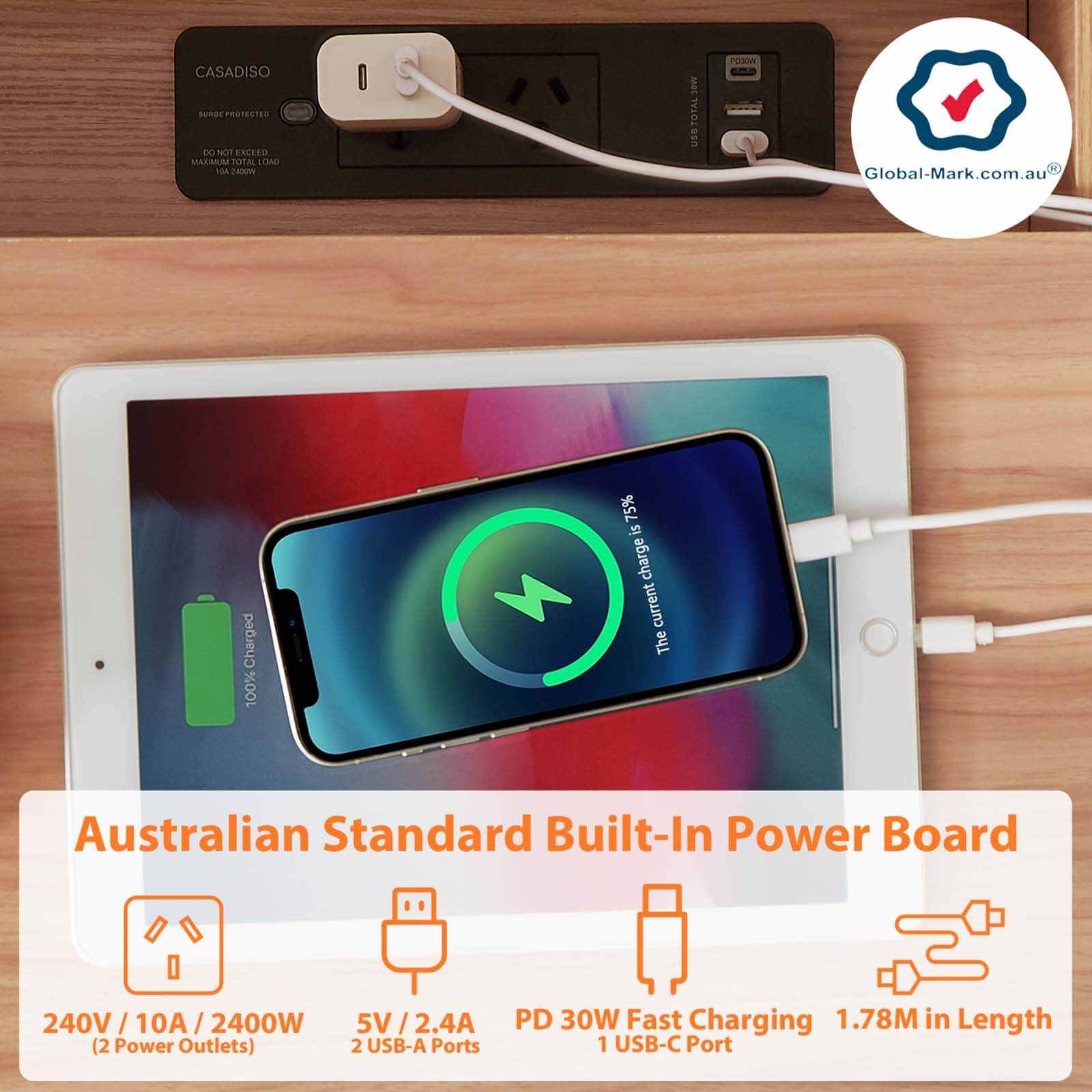 Casadiso Furud Pro Integrated Powerboard & USB Nightstand