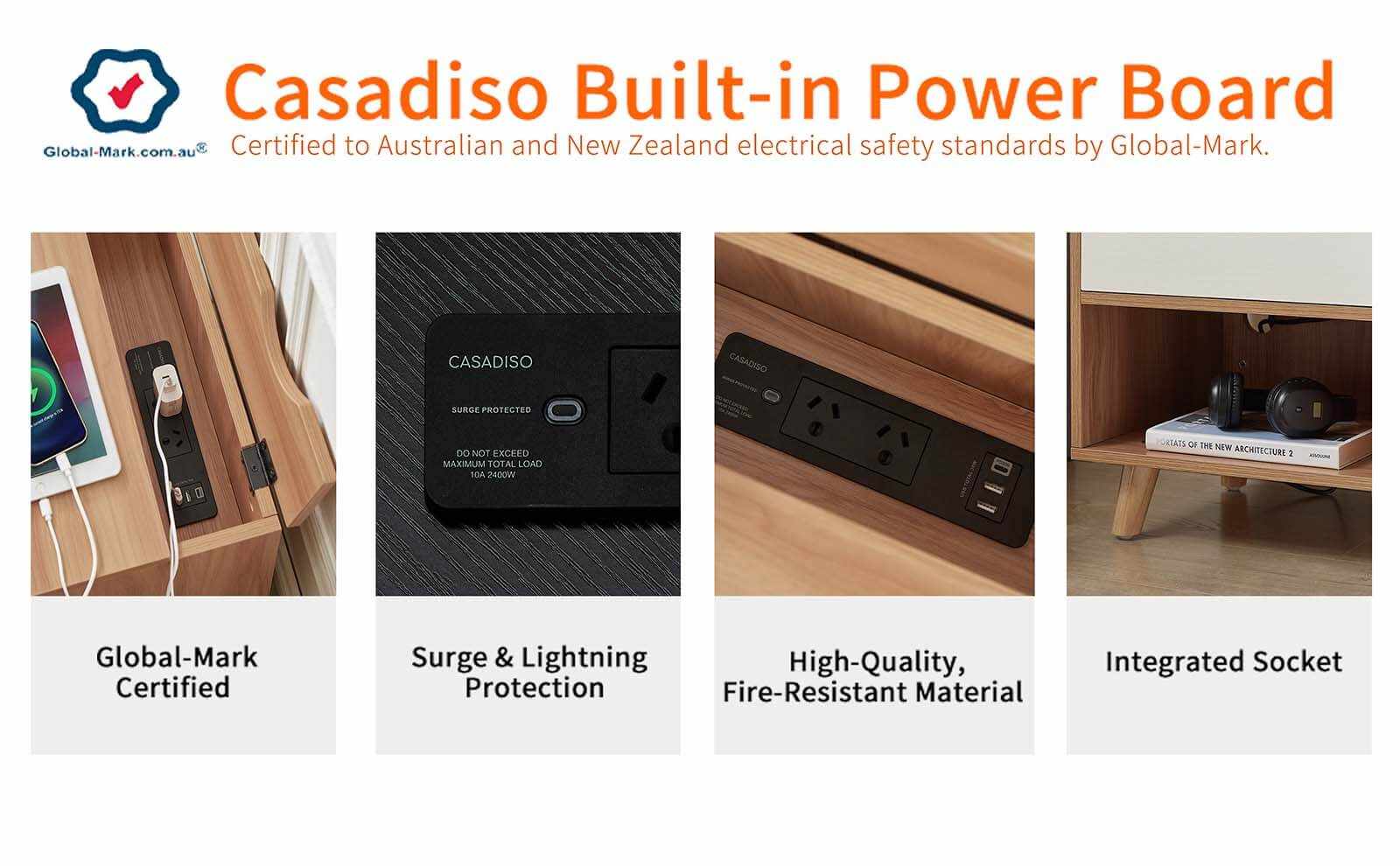Casadiso Furud Pro Integrated Powerboard & USB Nightstand