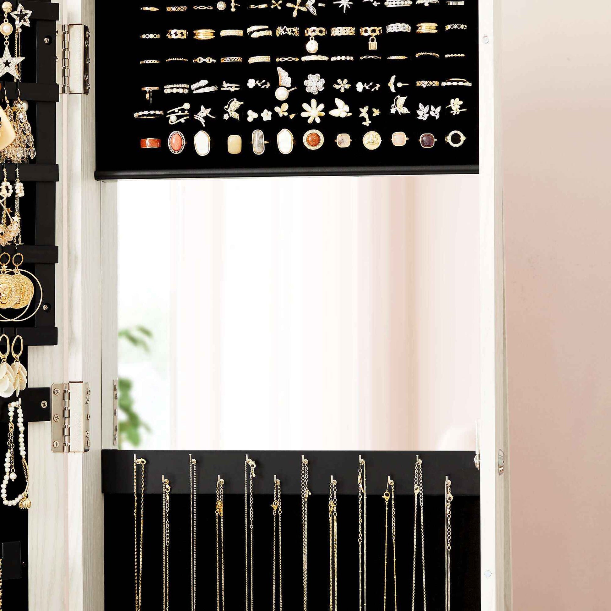 SONGMICS Freestanding Mirror With Jewellery Storage Cabinet