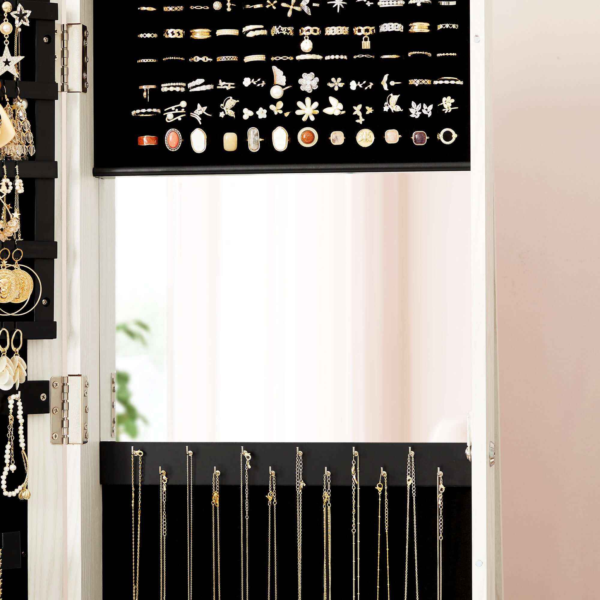 SONGMICS Freestanding Mirror With Jewellery Storage Cabinet