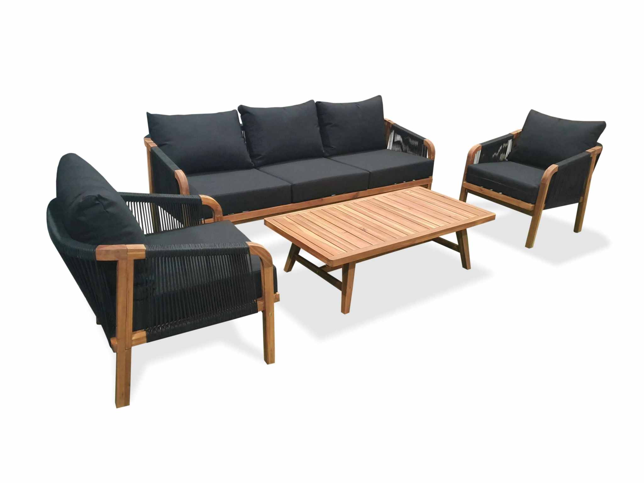 Woodlands 5 Seat Outdoor Lounge Set With Cushion