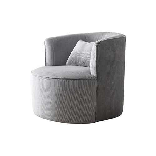 Miami Grey Fabric Upholstery Swivel Arm Chair