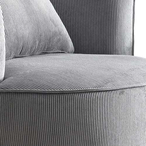 Miami Grey Fabric Upholstery Swivel Arm Chair