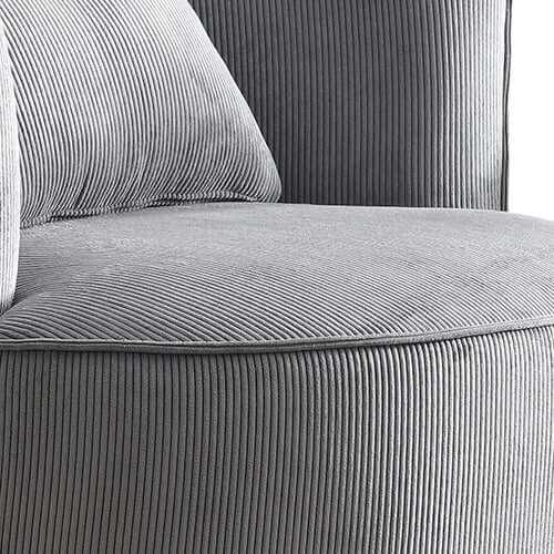 Miami Grey Fabric Upholstery Rotating Arm Chair