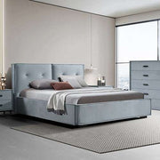 Estella 4pc Fabric Upholstered Bedroom Set Queen
