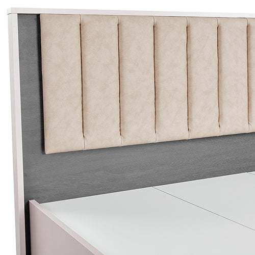 Queen 4 Pcs Bedroom Suite with Tallboy Fabric Upholstery MDF Combinati