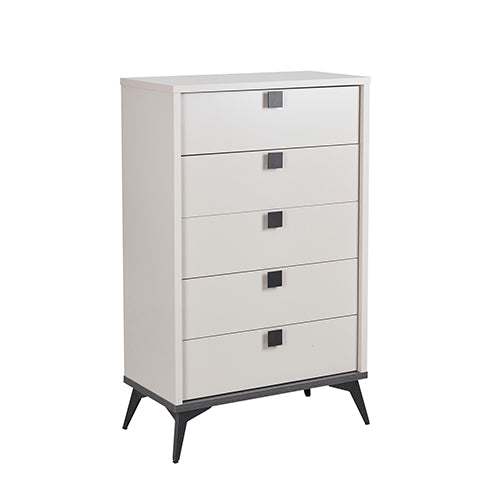 Queen 4 Pcs Bedroom Suite with Tallboy Fabric Upholstery MDF Combinati