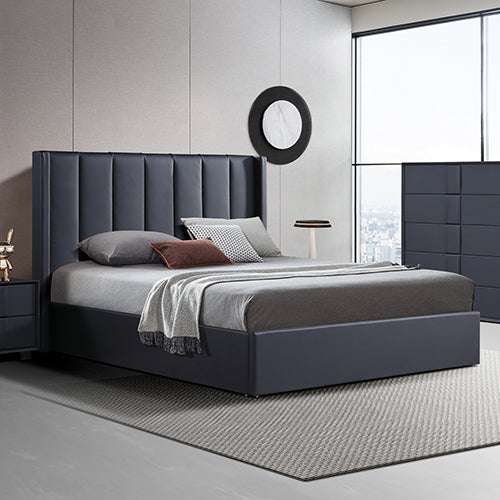 Prado 4pc Modern Queen Bed Frame With Bedside and Tallboy