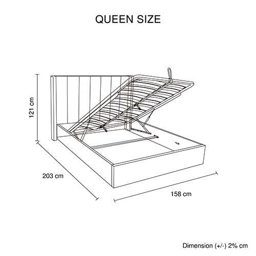 Prado 4pc Modern Queen Bed Frame With Bedside and Tallboy