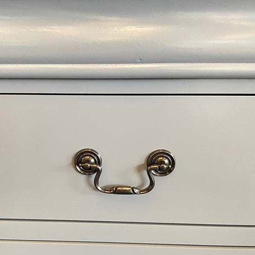 5 Pc Bedroom Set Queen Size in Solid Wood - Grey Colour