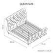 queen bed frame with headboard