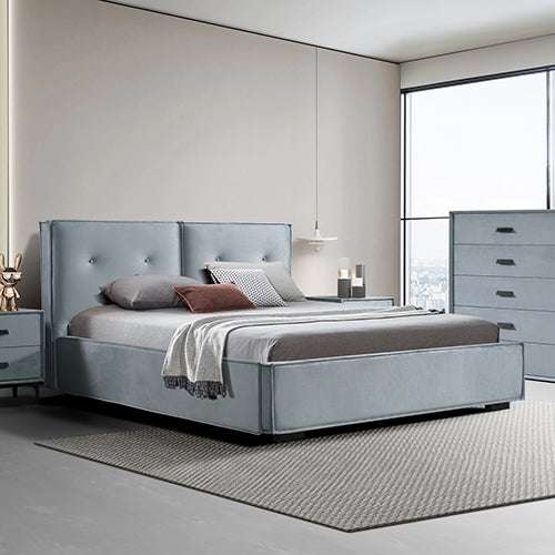 Estella Queen Bed Frame Contemporary Upholstered Bed