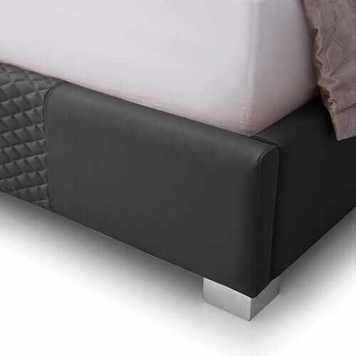 Halcyon Luxury Bed Frame Air Leather Padded Upholstery