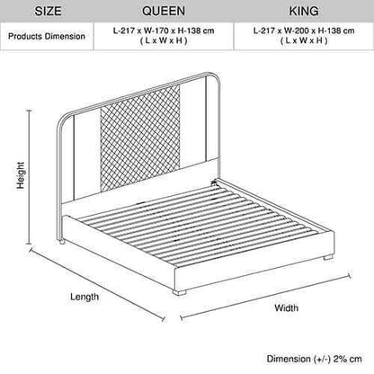 Halcyon Luxury Bed Frame Air Leather Padded Upholstery