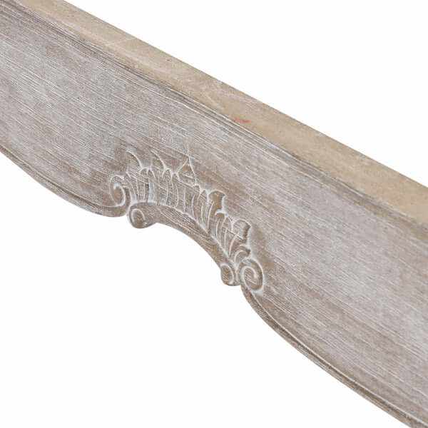 Lille King Bed Frame Linen Fabric Oak Wood White Washed Finish