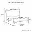 oak queen bedframe 