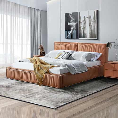 Louis King Size leather Bed Frame