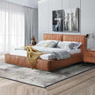 king size leather bed