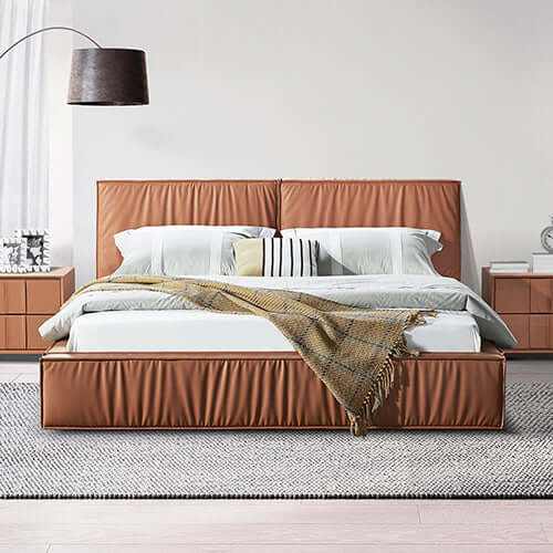 Louis King Size leather Bed Frame