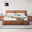 king size leather bed