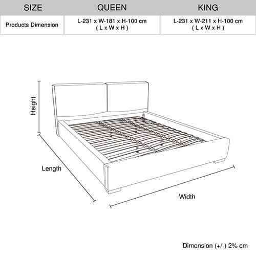 Louis King Size leather Bed Frame